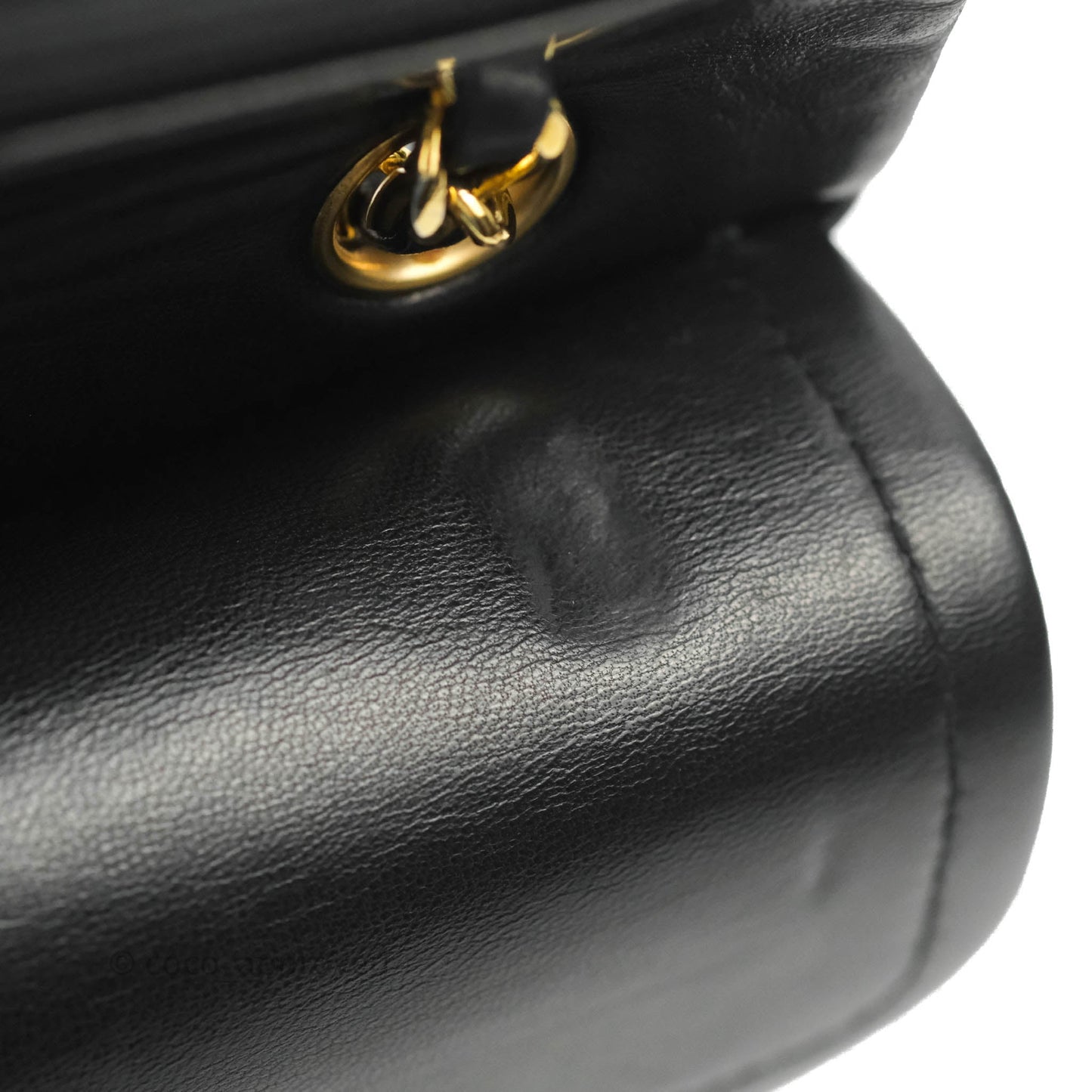 Chanel Classic Vintage Small S/M Flap Black Lambskin 24K Gold Hardware