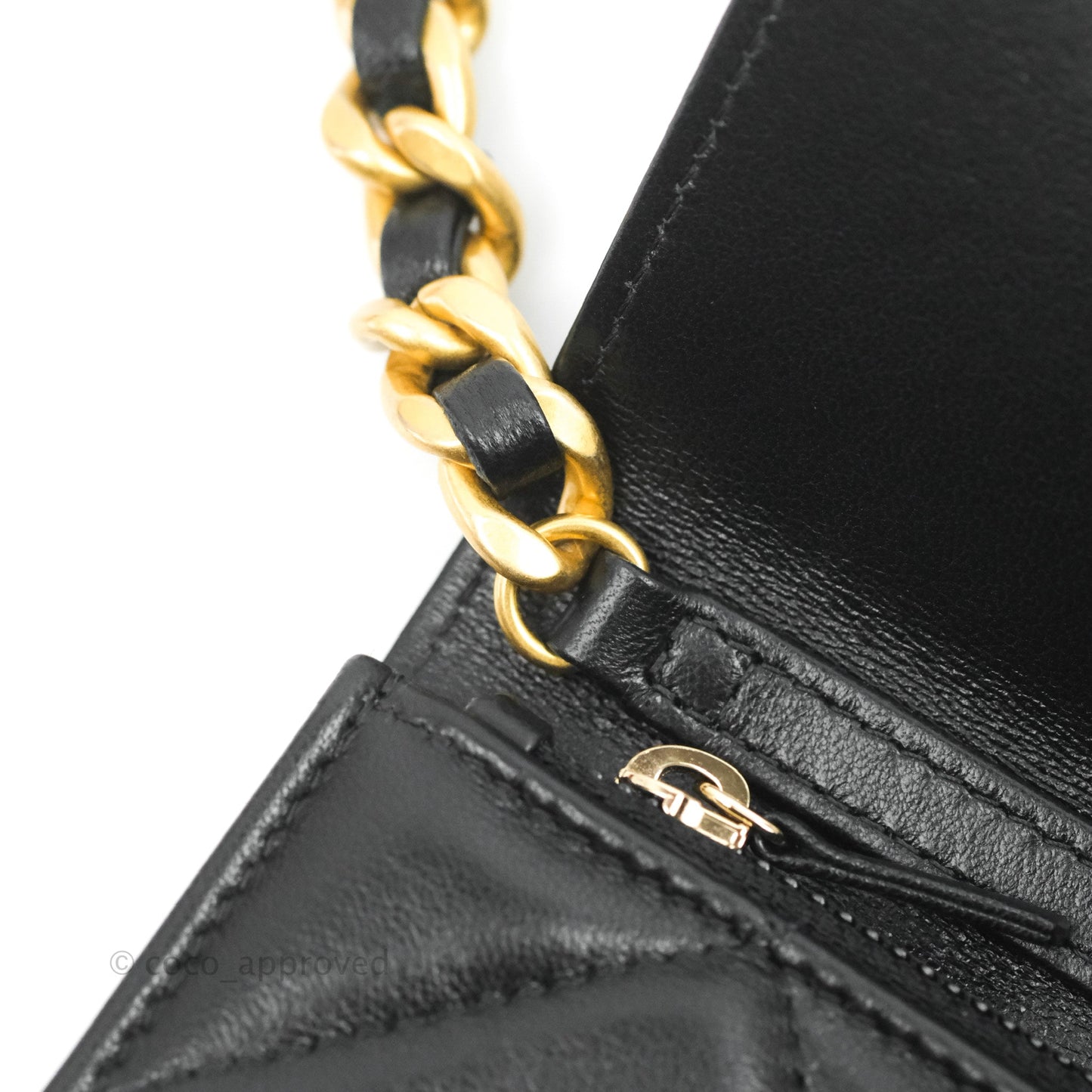 Chanel 19 Mini Clutch with Chain Black Lambskin Mixed Hardware