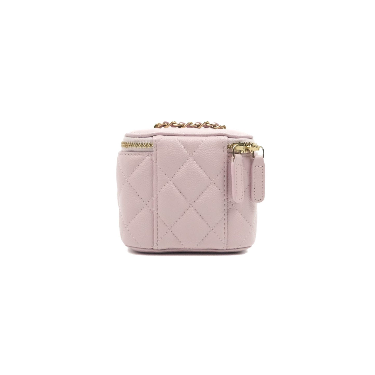 Chanel Mini Vanity Classic With Chain Lilac Rose Clair Caviar Gold Hardware