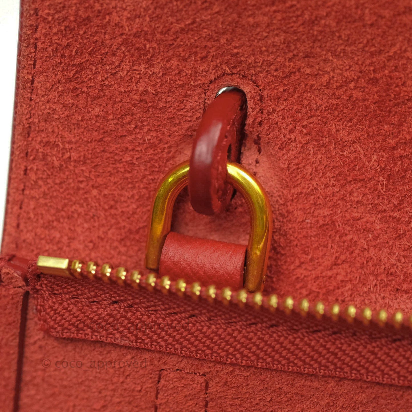 Celine Grained Calfskin Nano Belt Bag Red Gold Hardware