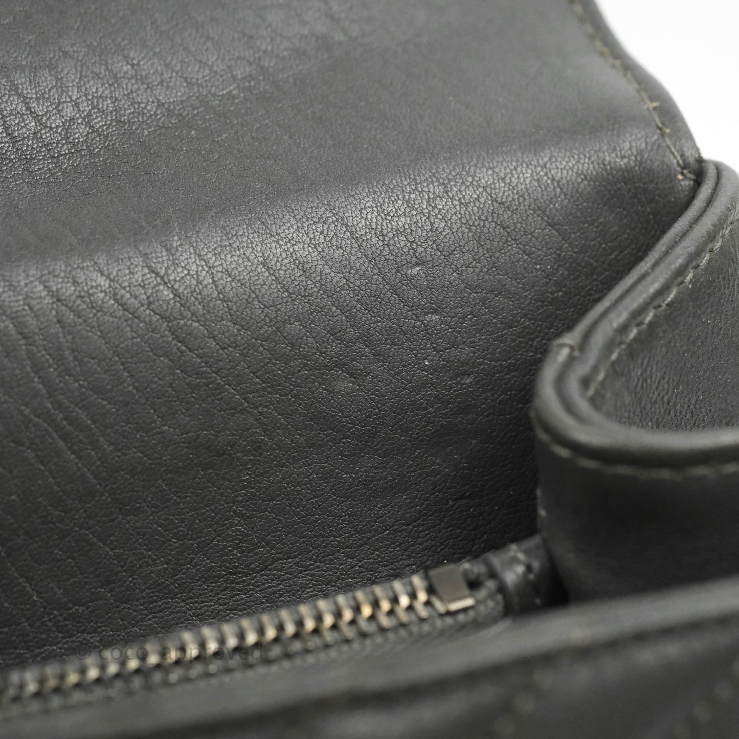 Saint Laurent Chevron Medium College Grey Chain Bag Ruthenium Hardware