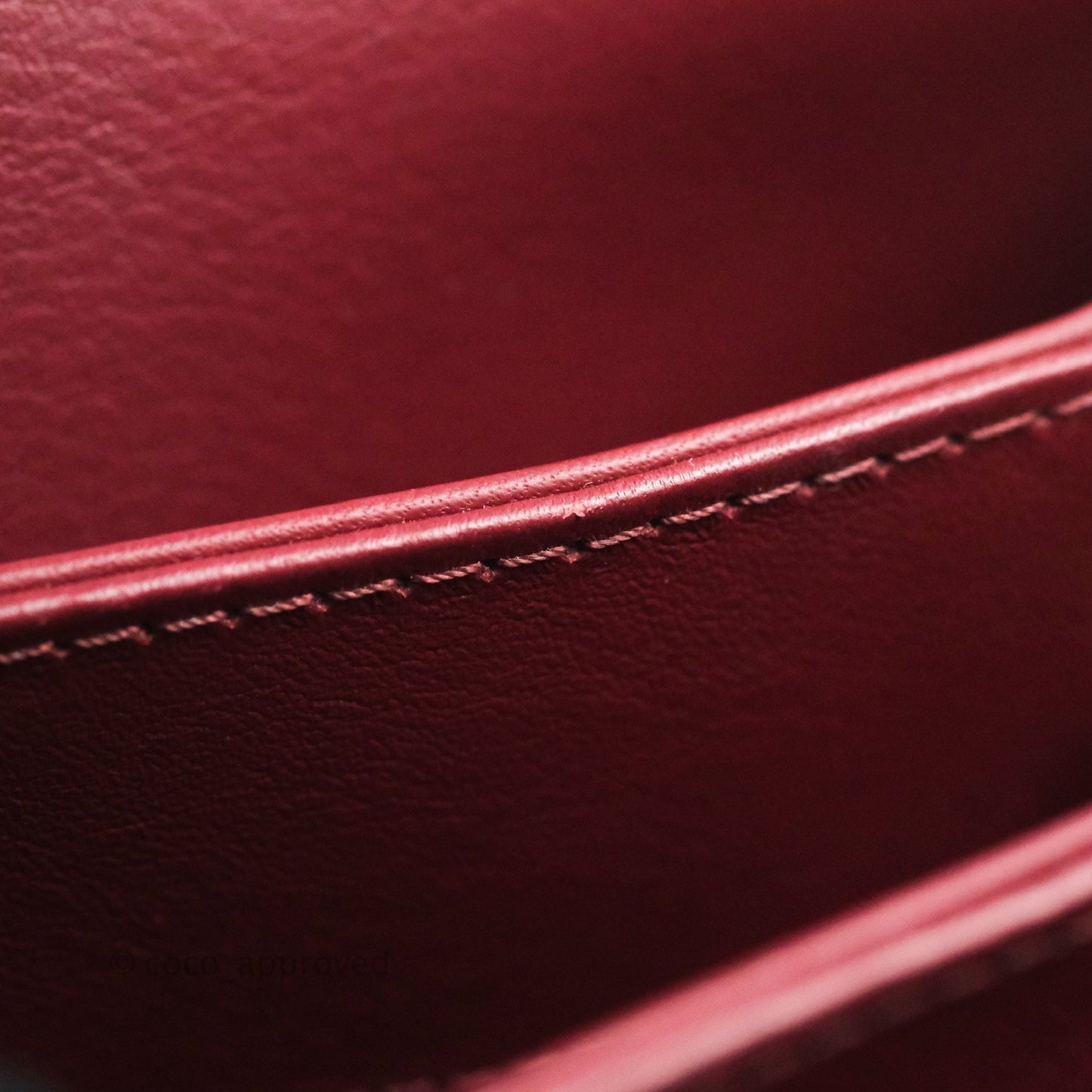 Chanel Flap Bag Dark Red Calfskin Aged Gold Hardware