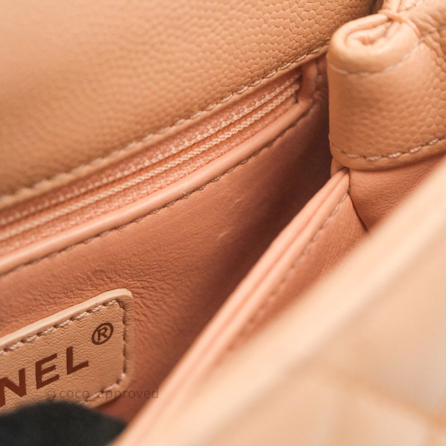 Chanel Mini Coco Handle Quilted Light Pink Caviar Gold Hardware