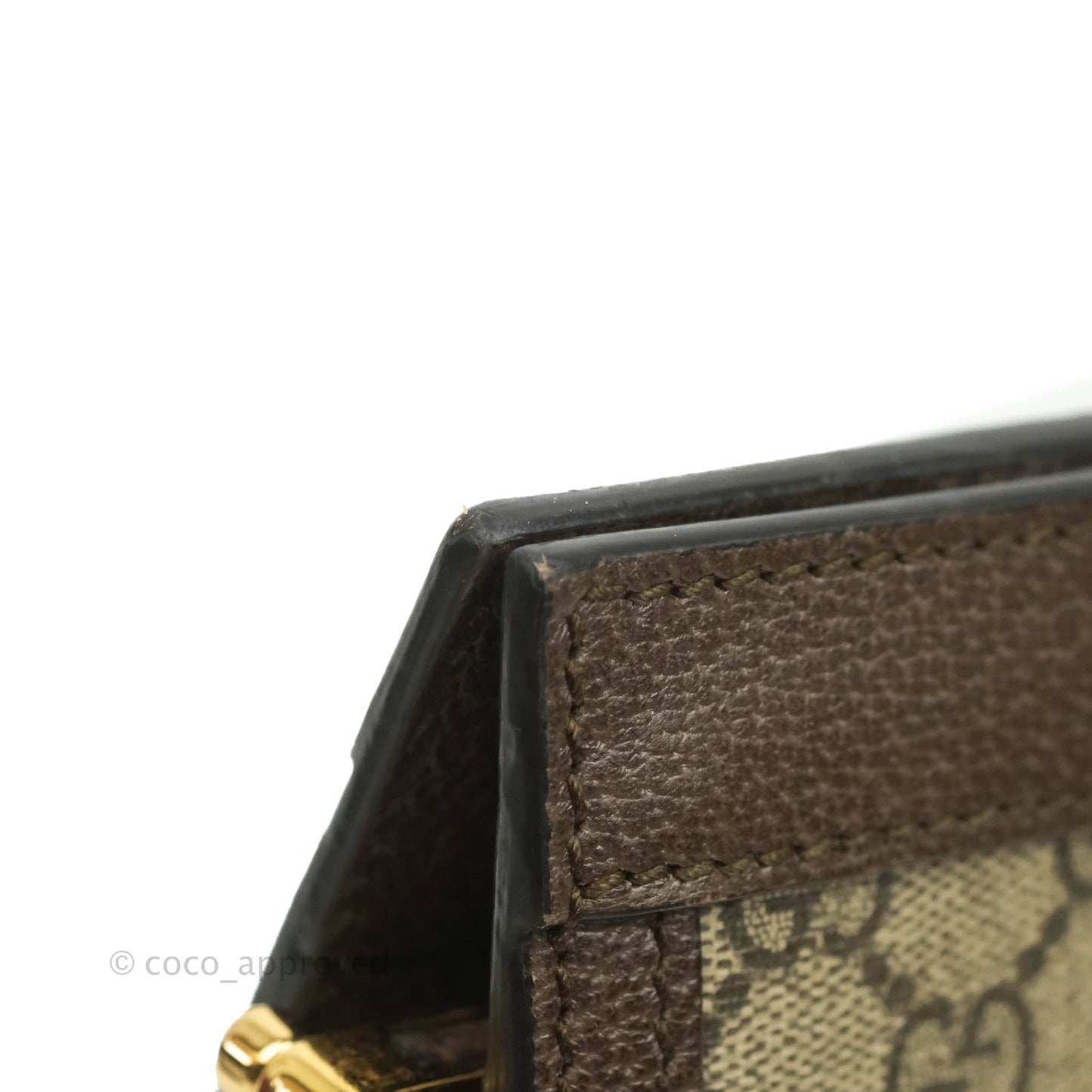 Gucci GG Supreme Monogram Web Small Ophidia Chain Shoulder Bag Brown