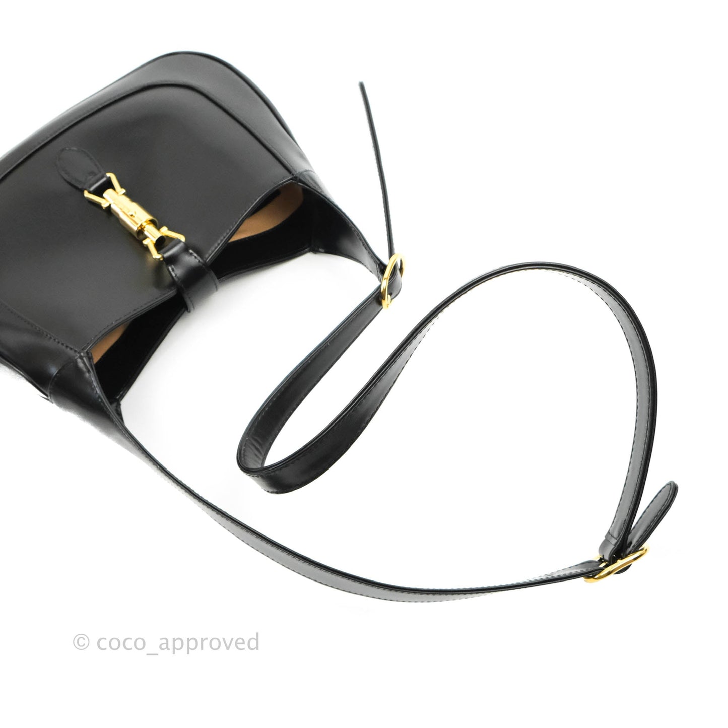 Gucci Jackie 1961 Black Small Shoulder Bag Gold Hardware