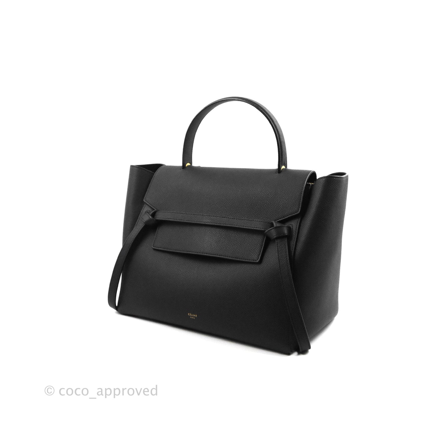 Celine Mini Belt Bag Black Grained Calfskin Gold Hardware