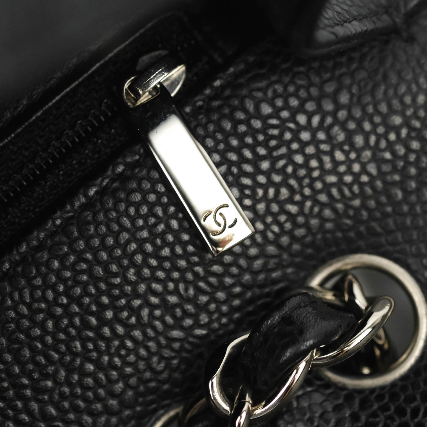 Chanel Jumbo Single Flap Black Caviar Silver Hardware