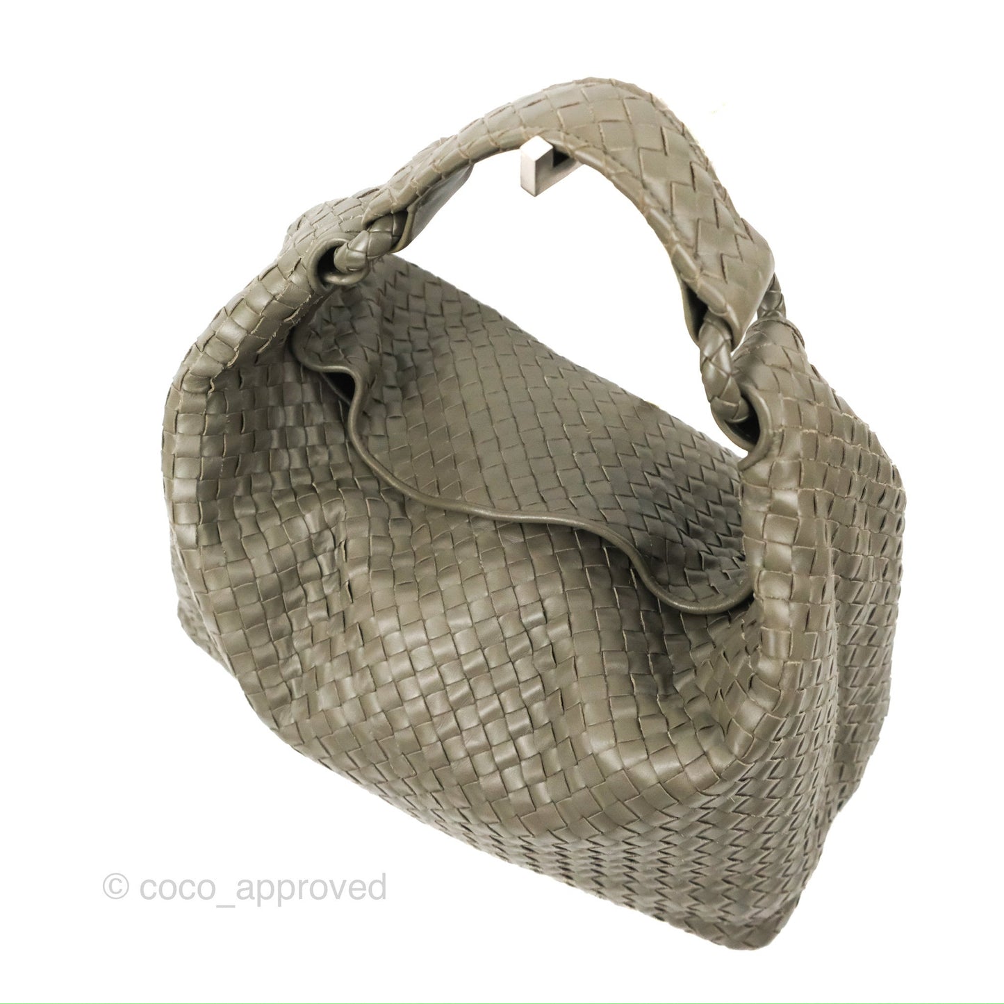 Bottega Veneta Medium Sloane Hobo Intrecciato Nappa Dark Olive Green