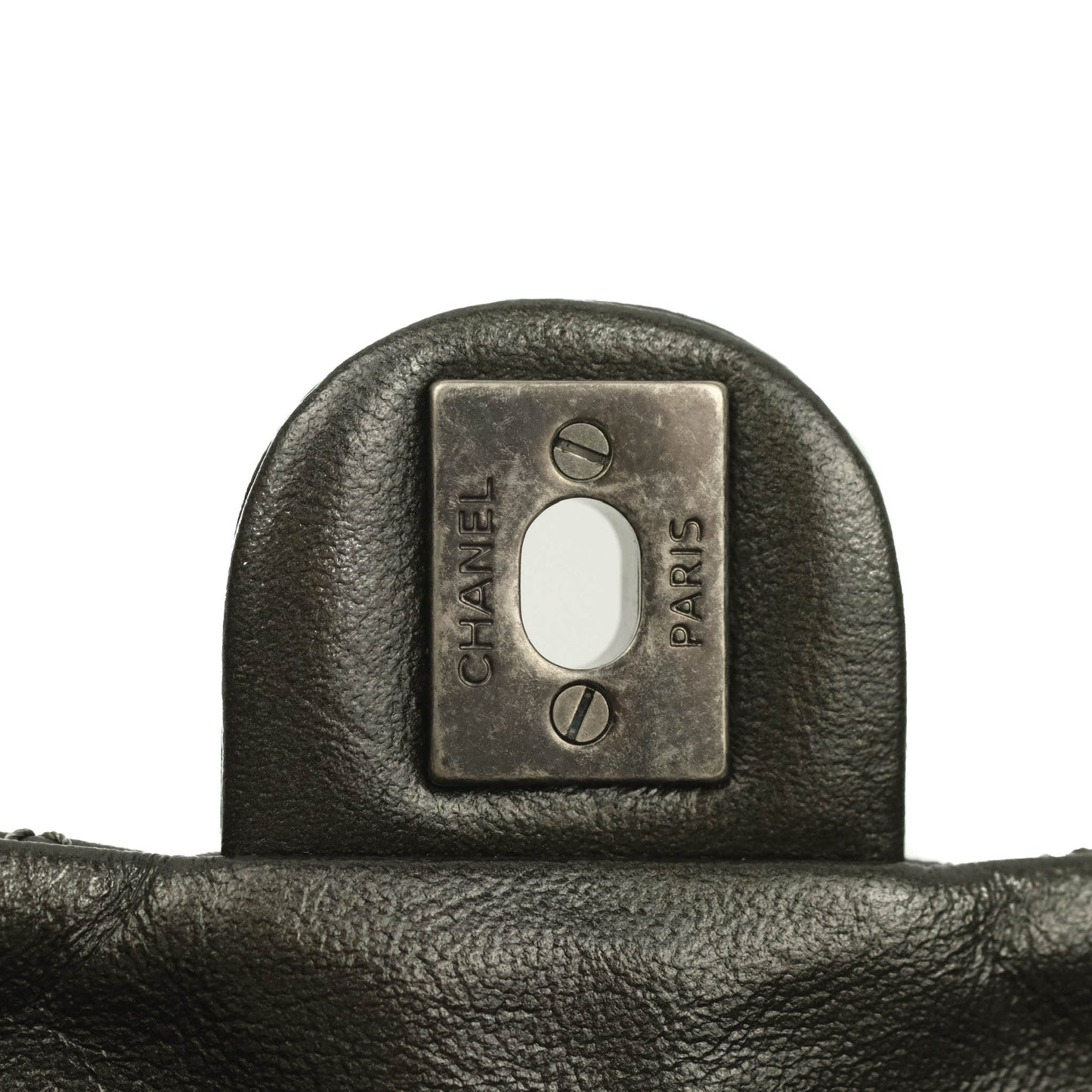 Chanel Chain Backpack Metallic Grey Lambskin Ruthenium Hardware