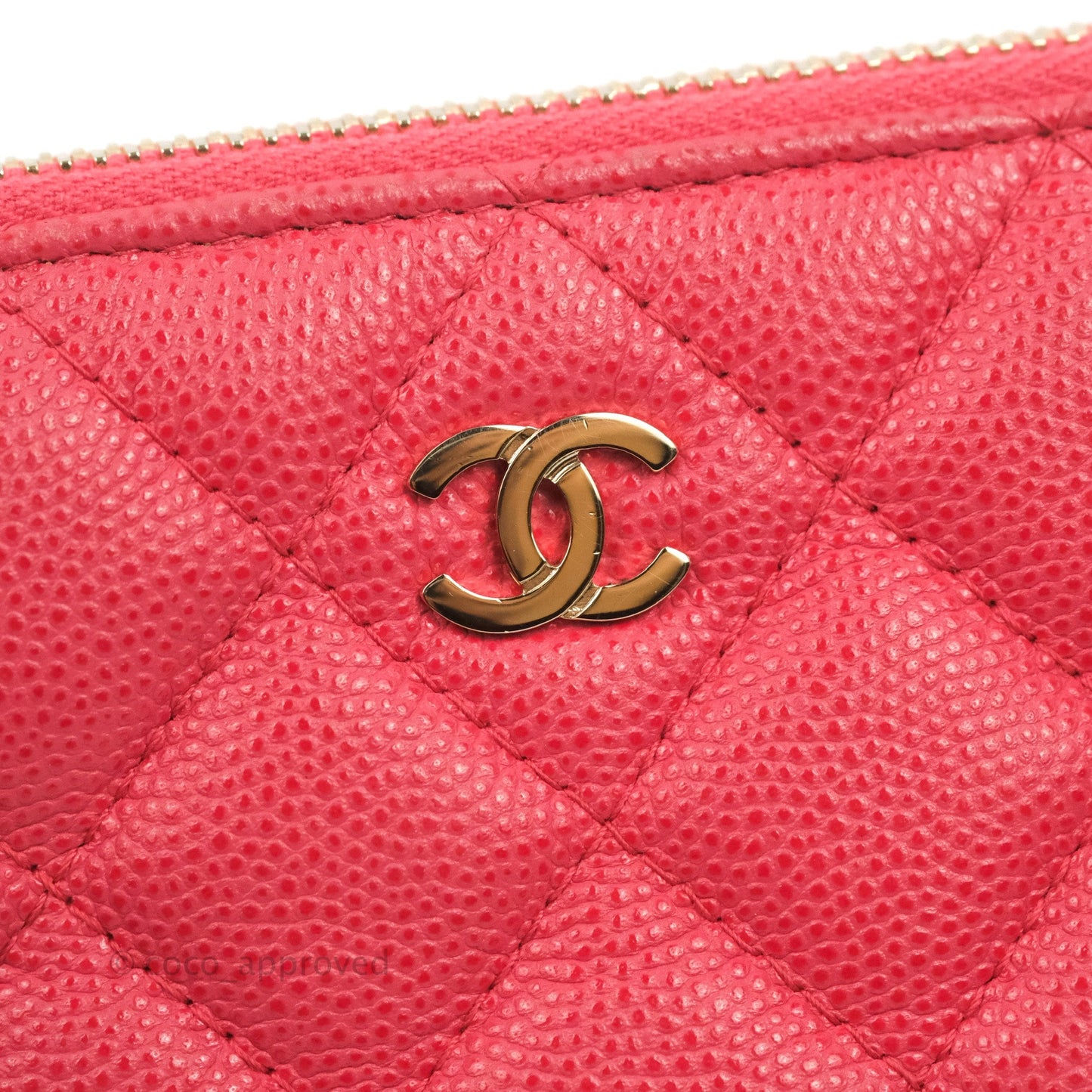 Chanel Quilted Clutch With Chain Pink Caviar Gold Hardware