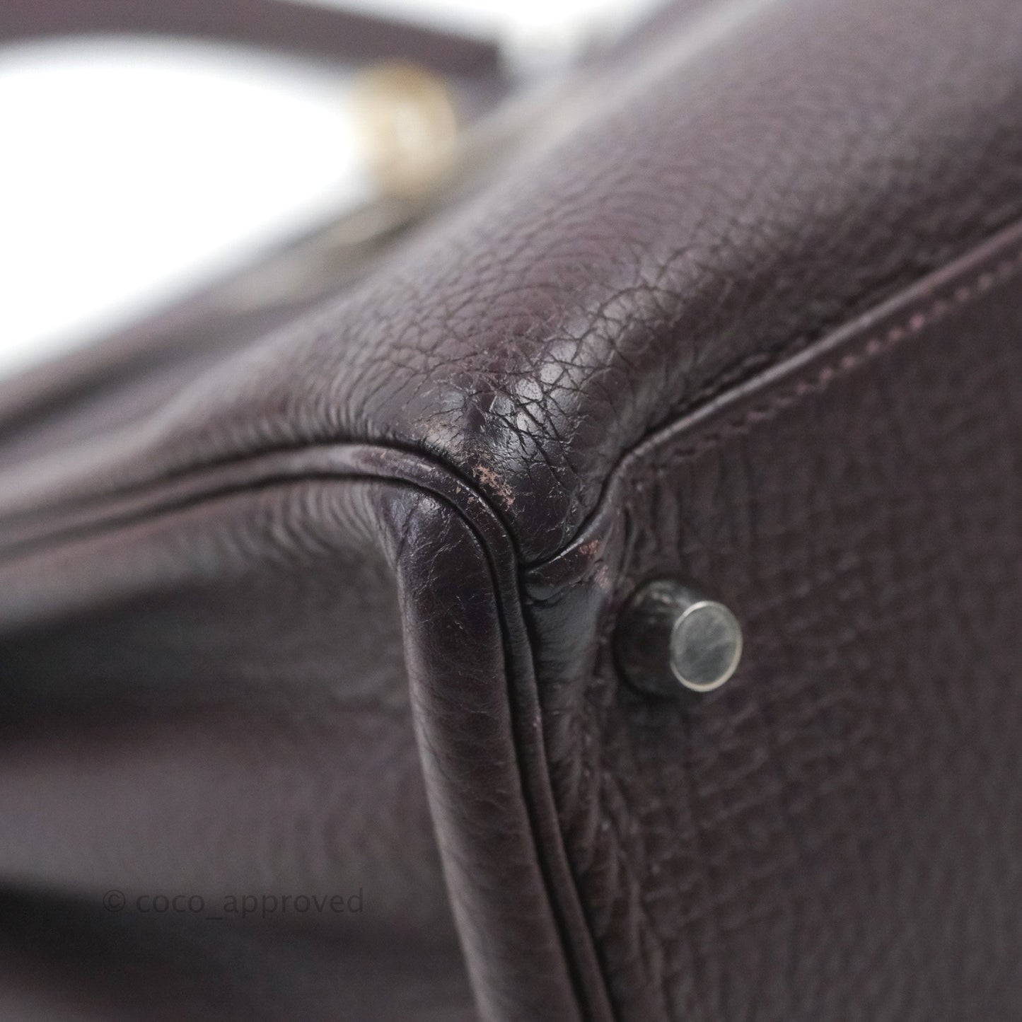 Hermès Retourne Kelly 28 Raisin TPM Palladium Hardware
