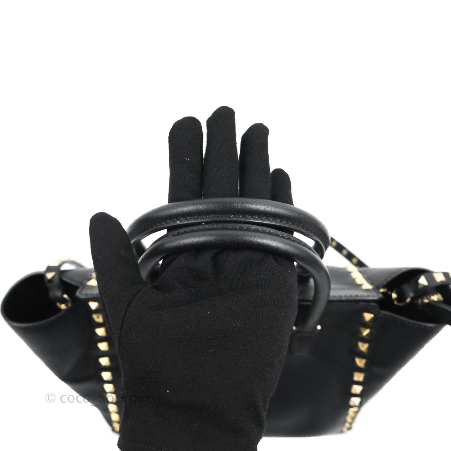 Valentino Garavani Small Rockstud Bag Black Calfskin