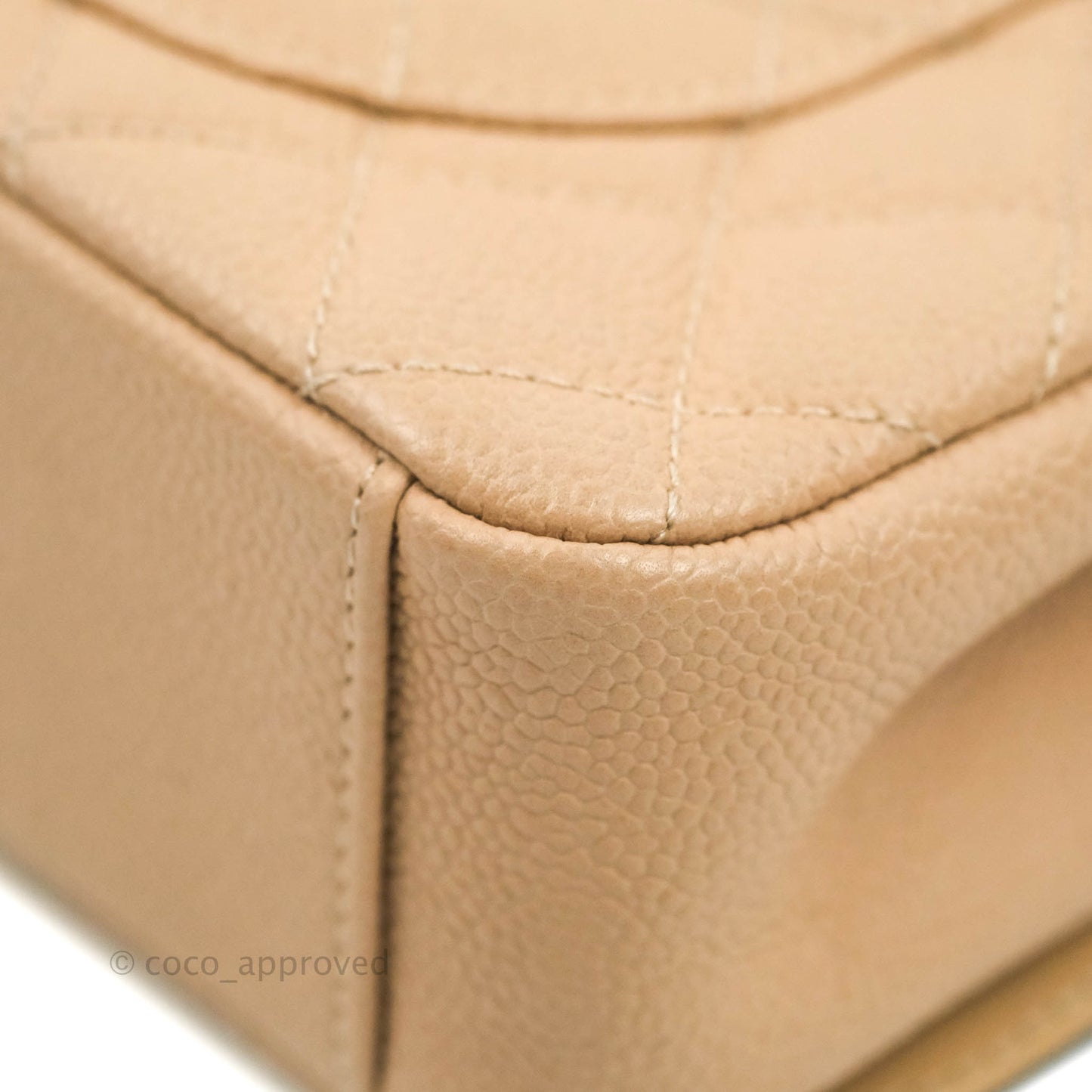 Chanel Quilted Medium CC Filigree Flap Beige Black Caviar