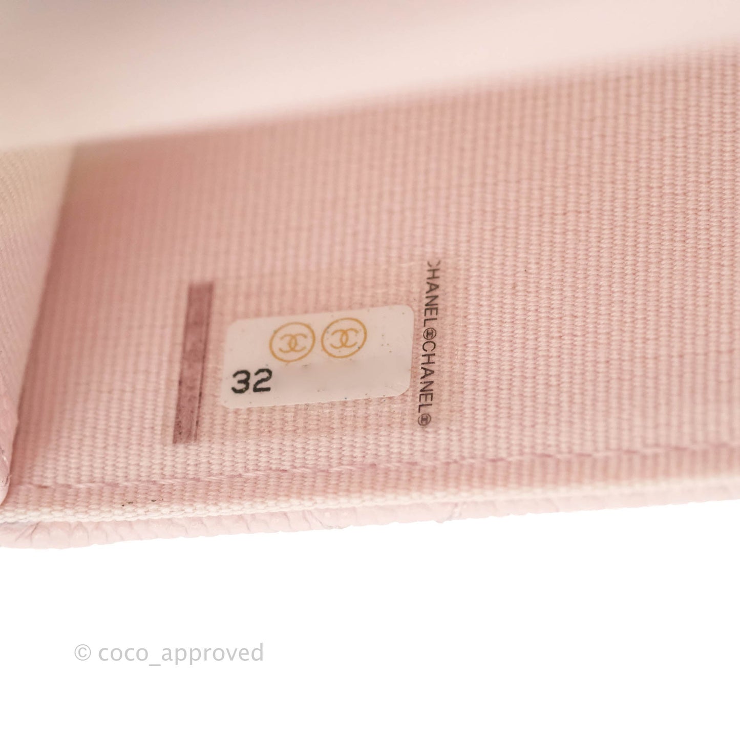 Chanel Mini Wallet With Chain Light Pink Caviar Gold Hardware