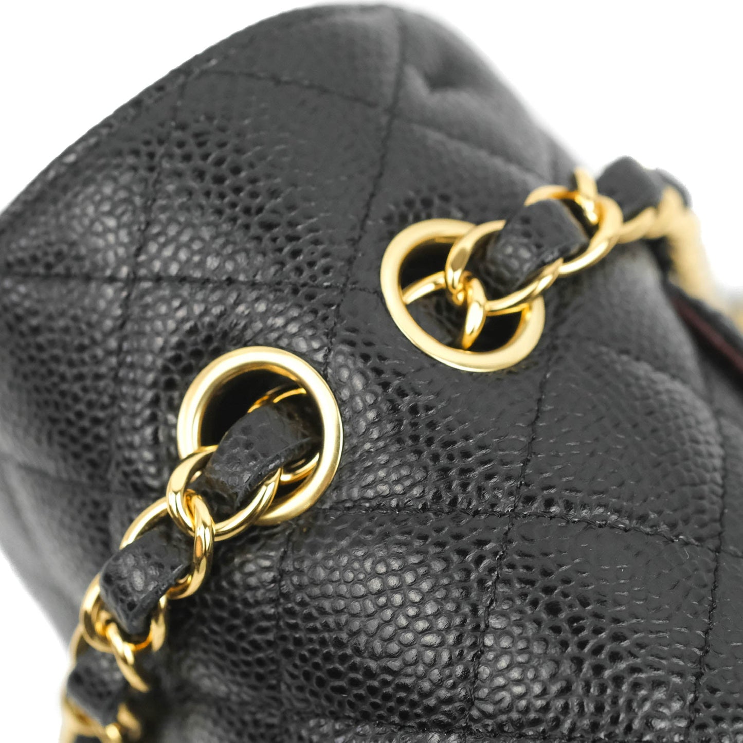Chanel Classic M/L Medium Flap Quilted Black Caviar Gold Hardware