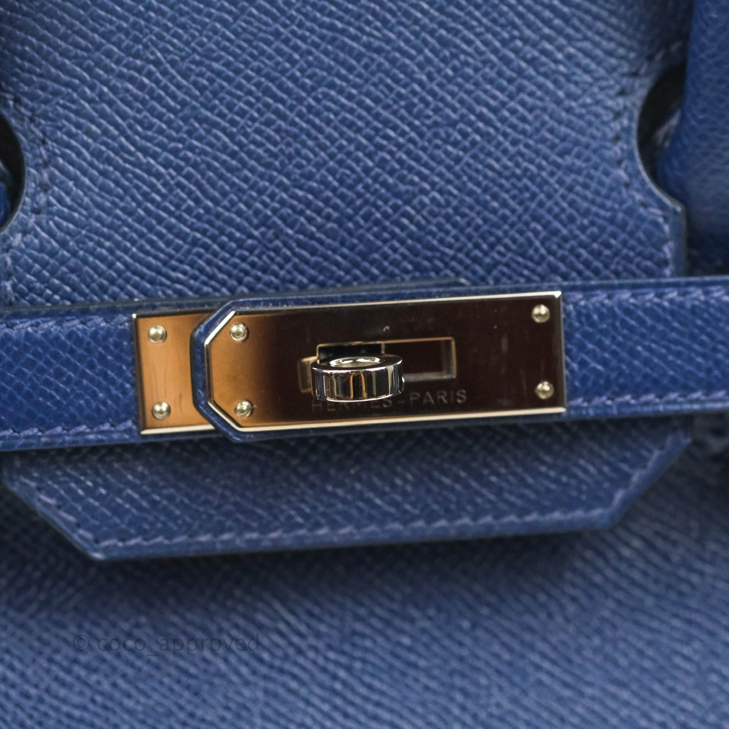 Hermès Birkin 30 Blue Sapphire Epsom Palladium Hardware