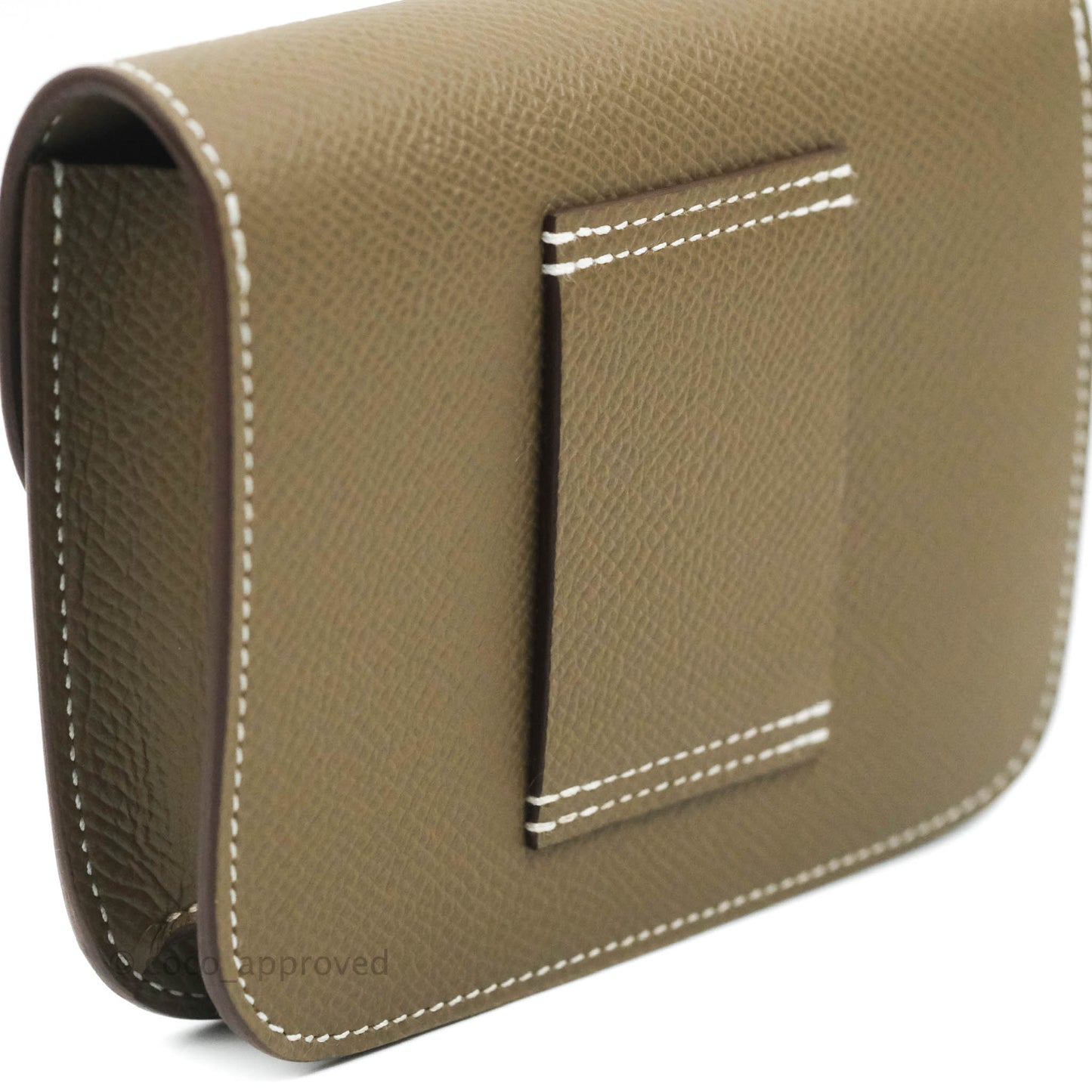 Hermès Constance Slim Wallet Etoupe Epsom Palladium Hardware