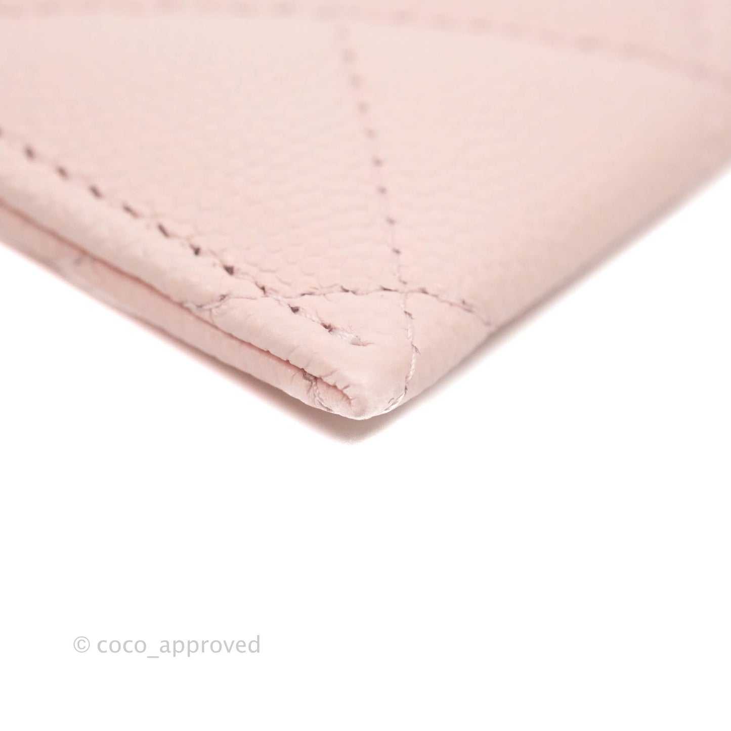 Chanel Classic Flat Card Holder Light Pink Caviar Gold Hardware