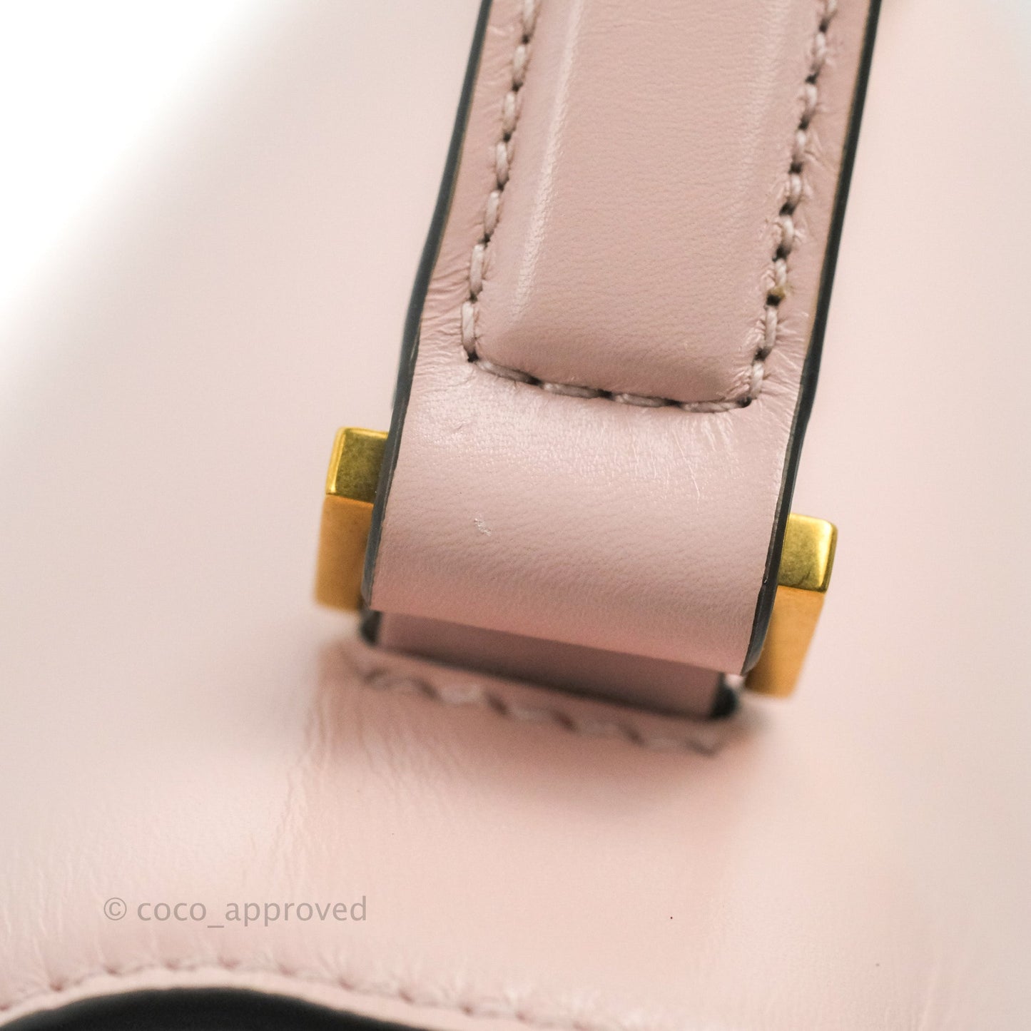Valentino Garavani Small Vsling Grainy Calfskin Bag Light Pink Aged Gold Hardware