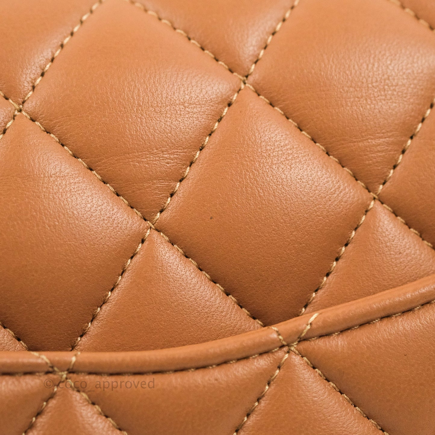 Chanel Small Classic Quilted Flap Dark Beige Caramel Lambskin Gold Hardware 21P