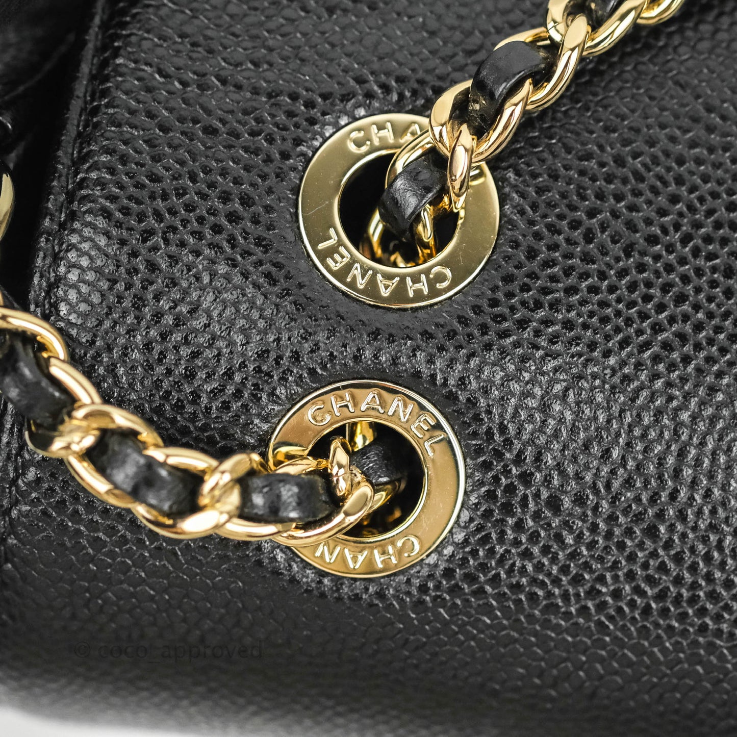 Chanel Quilted Business Affinity Backpack Black Caviar Light Gold Hardware