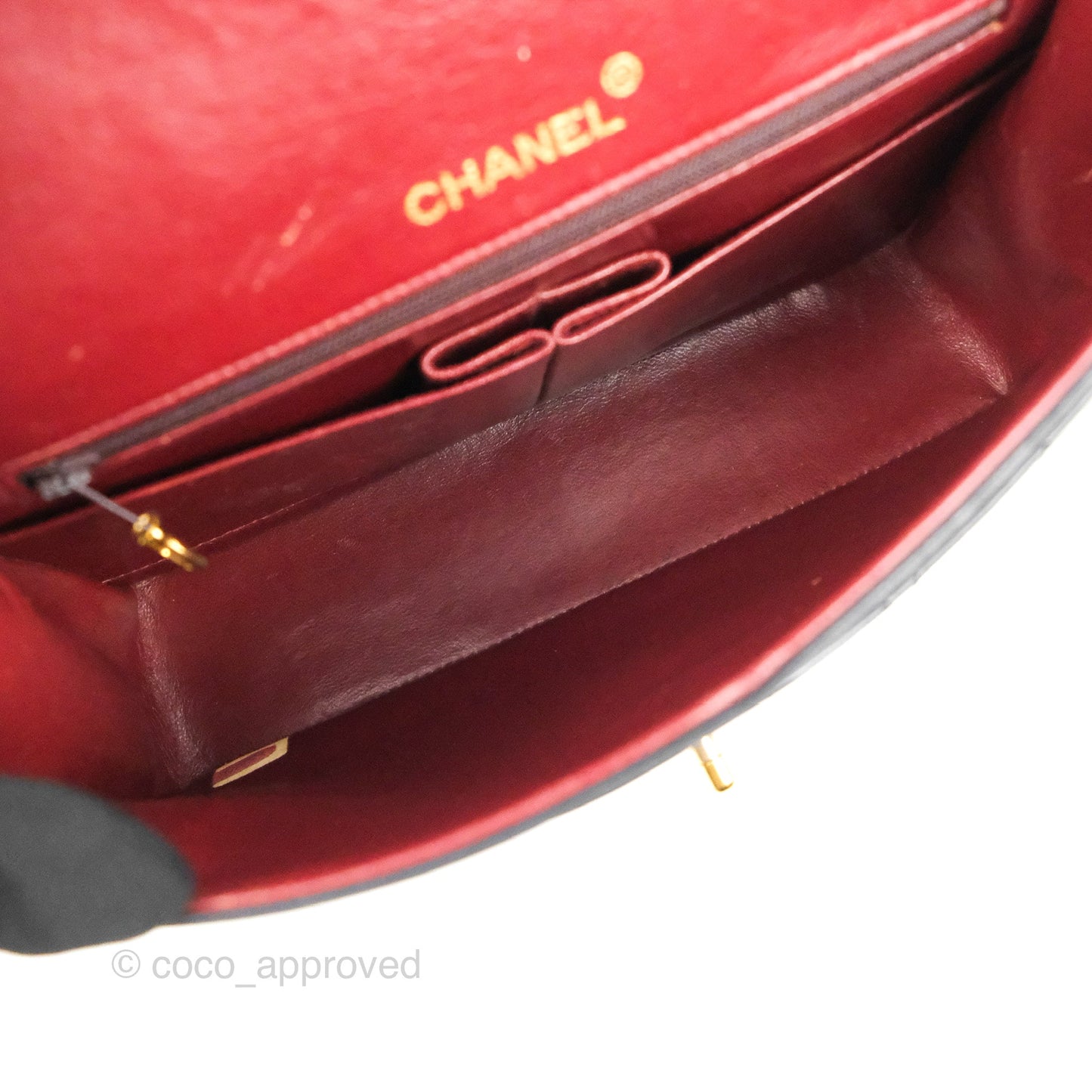 Chanel Vintage Square Flap Bag Black Lambskin 24K Gold Hardware