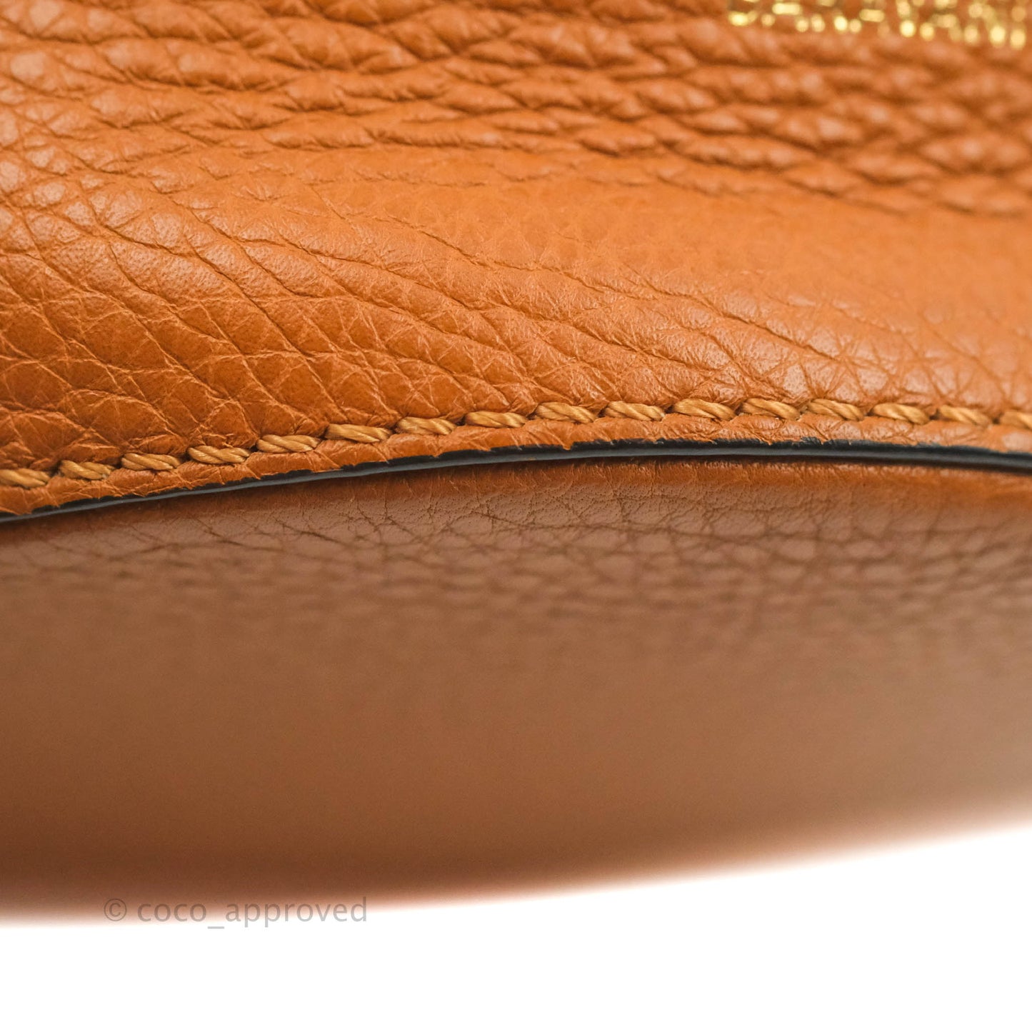 Valentino Bucket Bag Brown Grained Leather