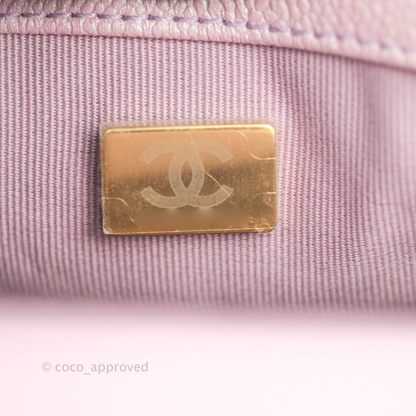 Chanel Quilted My Perfect Mini Iridescent Pink Caviar Aged Gold Hardware 21K