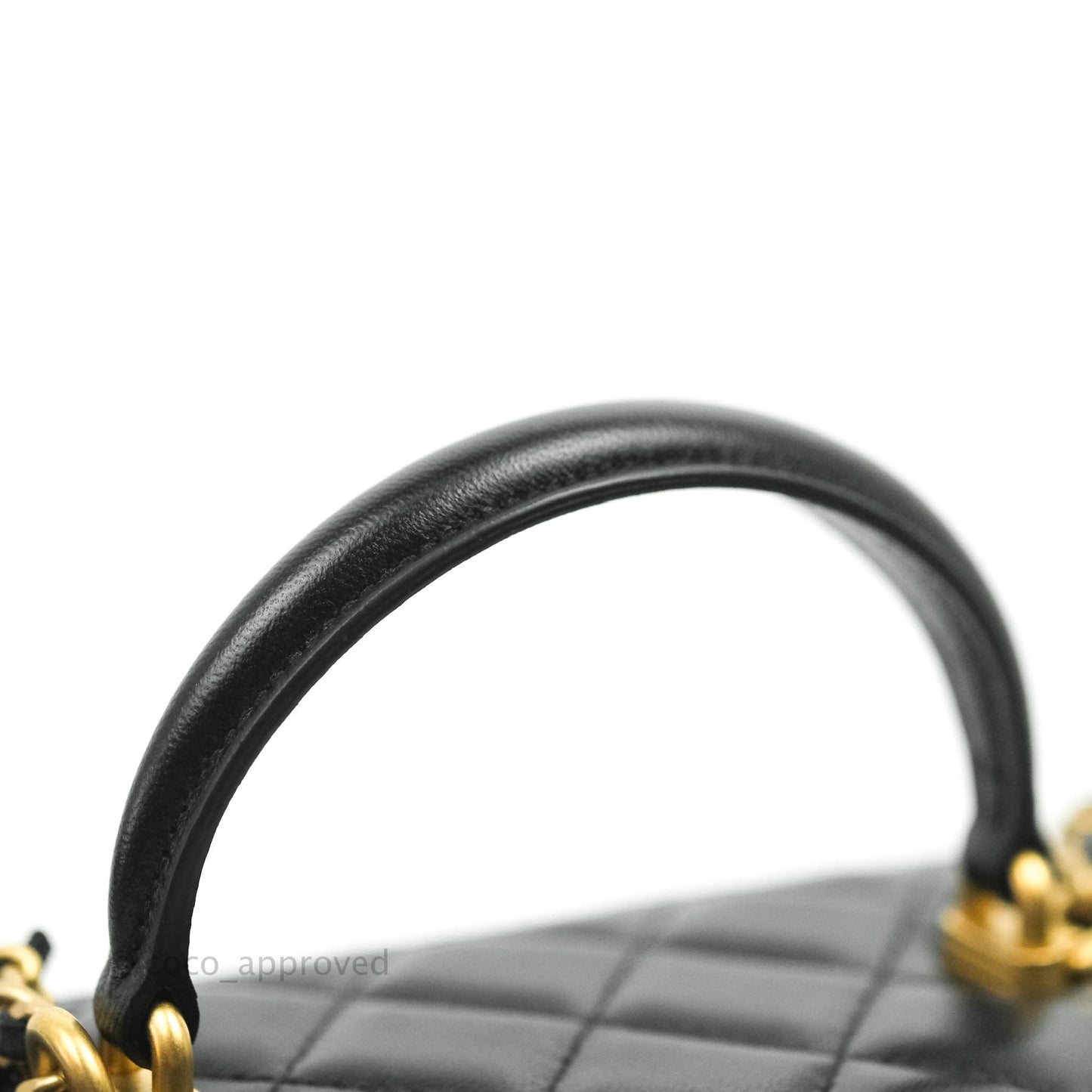 Chanel Vanity Rectangular Top Handle Black Lambskin Gold Hardware