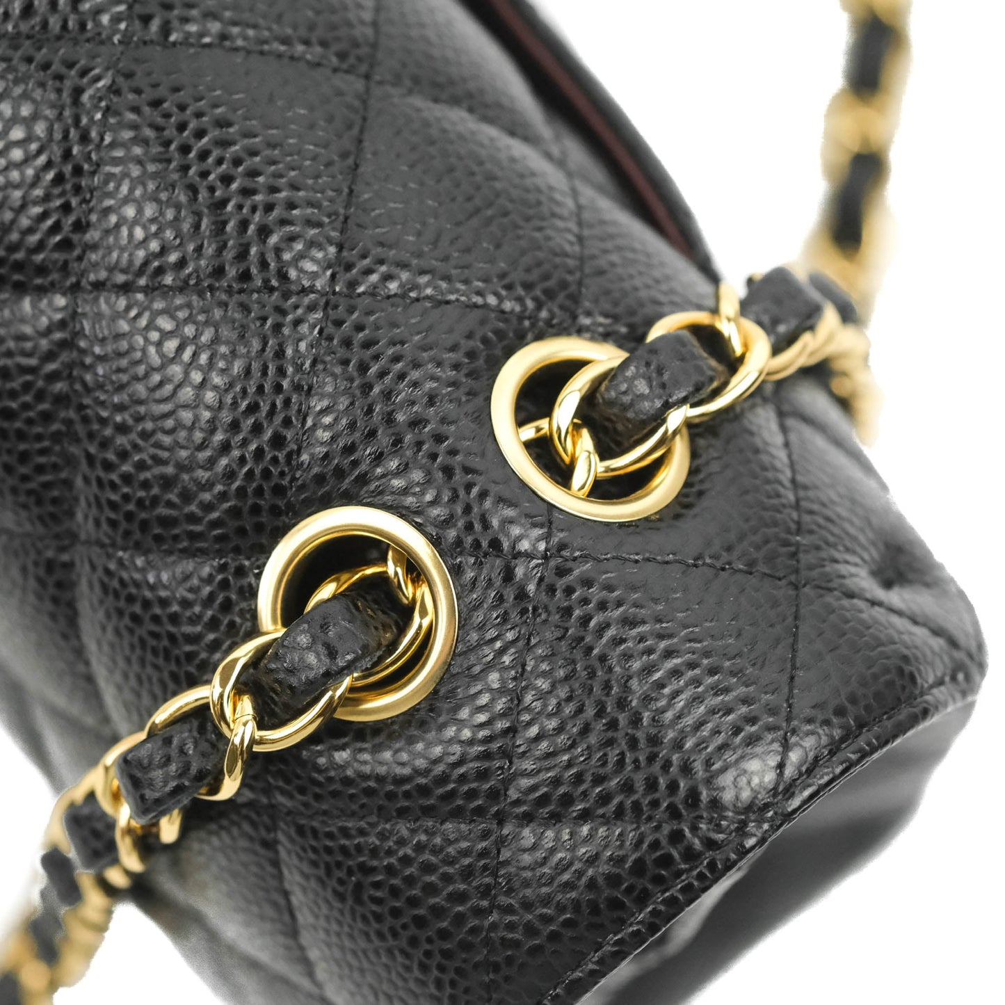 Chanel Classic M/L Medium Flap Quilted Black Caviar Gold Hardware