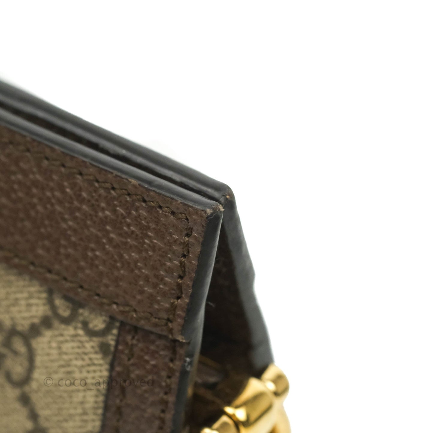 Gucci GG Supreme Monogram Web Small Ophidia Chain Shoulder Bag Brown