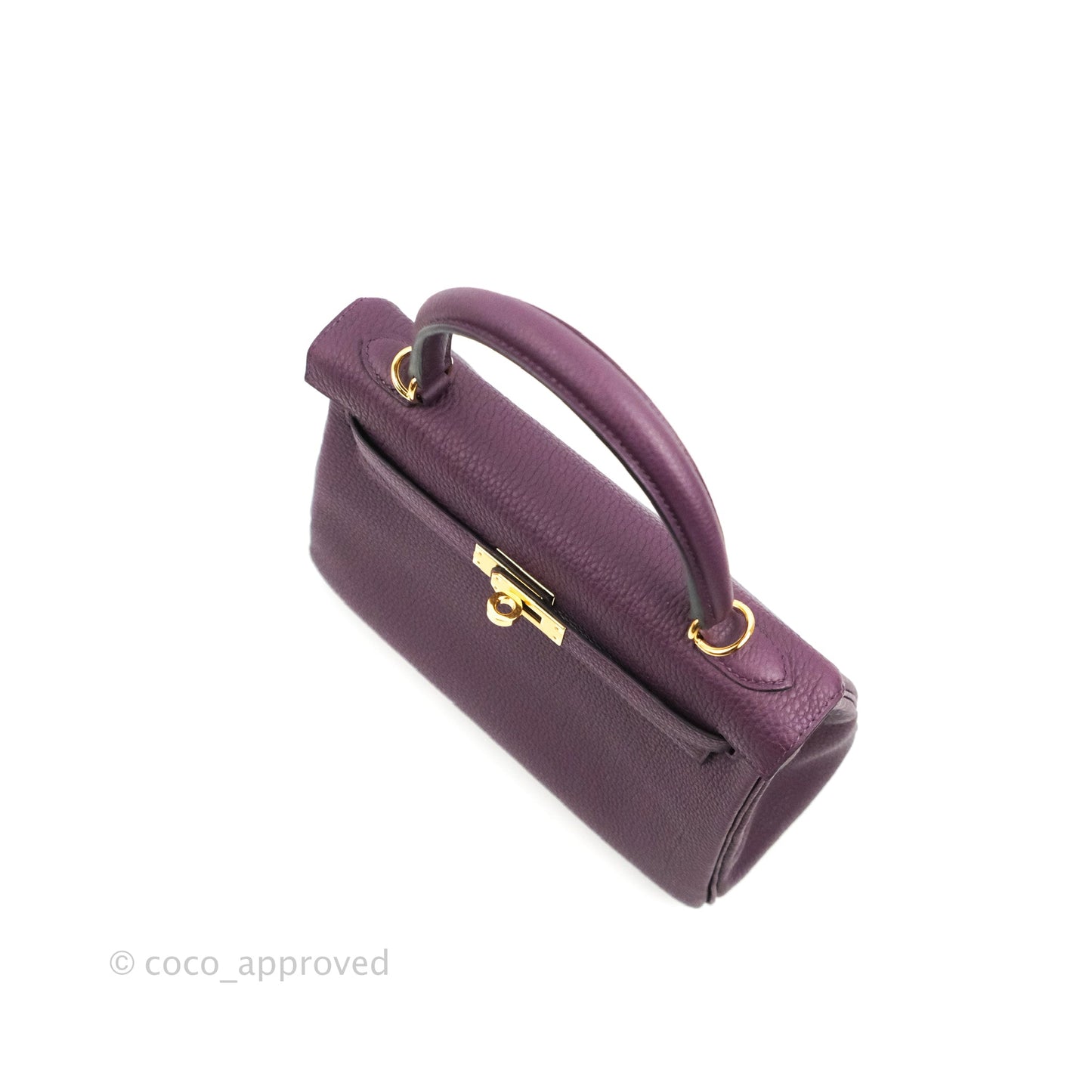 Hermès Retourne Kelly 25 Cassis Gold Hardware