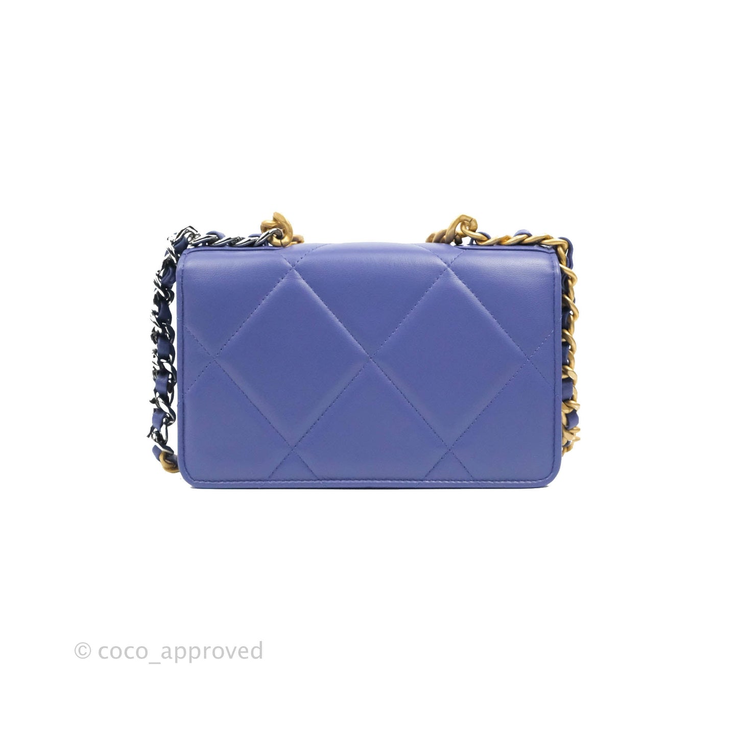 Chanel 19 Wallet on Chain WOC Very Peri Mixed Hardware