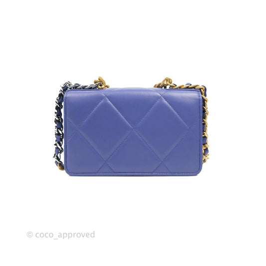 Chanel 19 Wallet on Chain WOC Very Peri Mixed Hardware