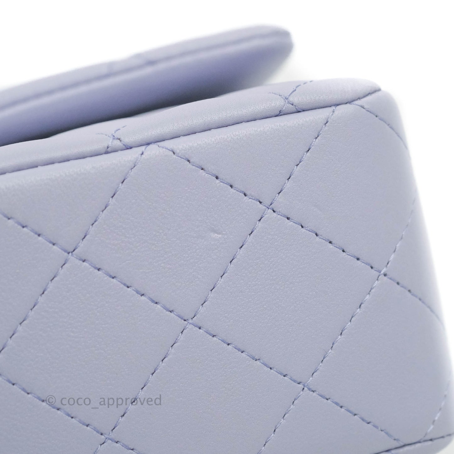 Chanel Top Handle Mini Rectangular Flap Bag Lilac Lambskin Gold Hardware