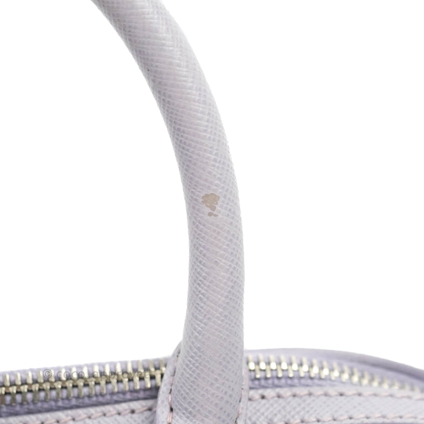 Prada Lilac Lux Convertible Boston Saffiano Leather Mini