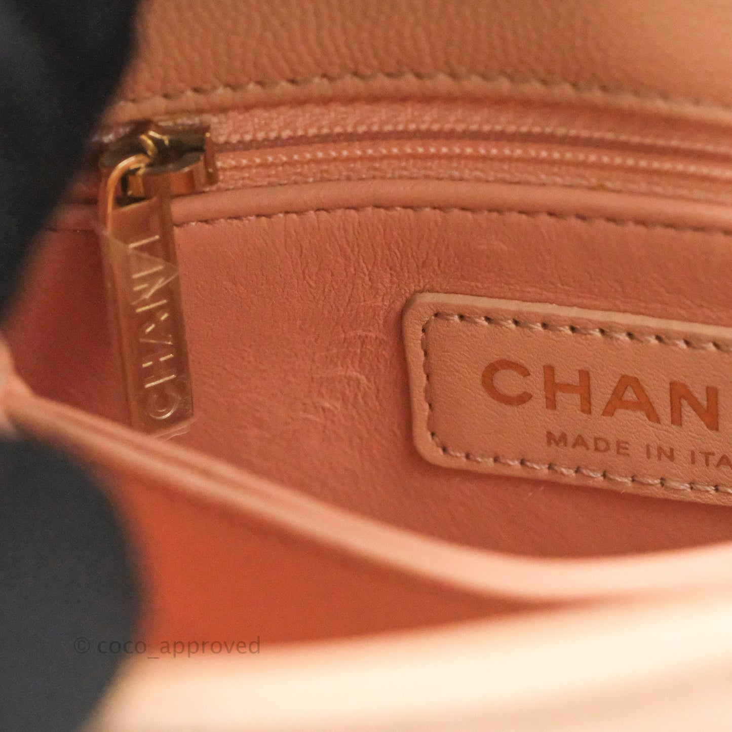 Chanel Mini Coco Handle Quilted Light Pink Caviar Gold Hardware