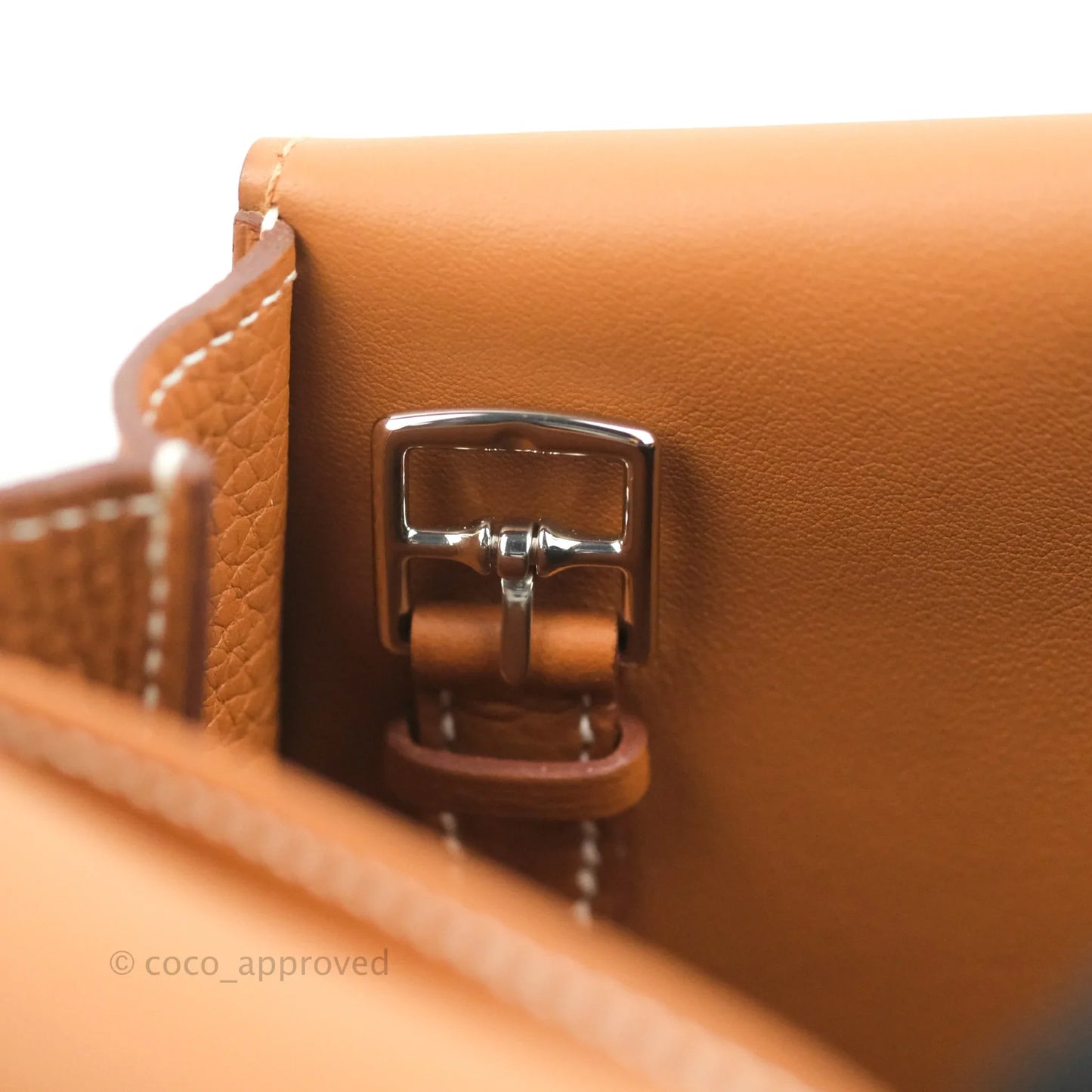 Hermès Halzan 25 Gold Clemence Palladium Hardware