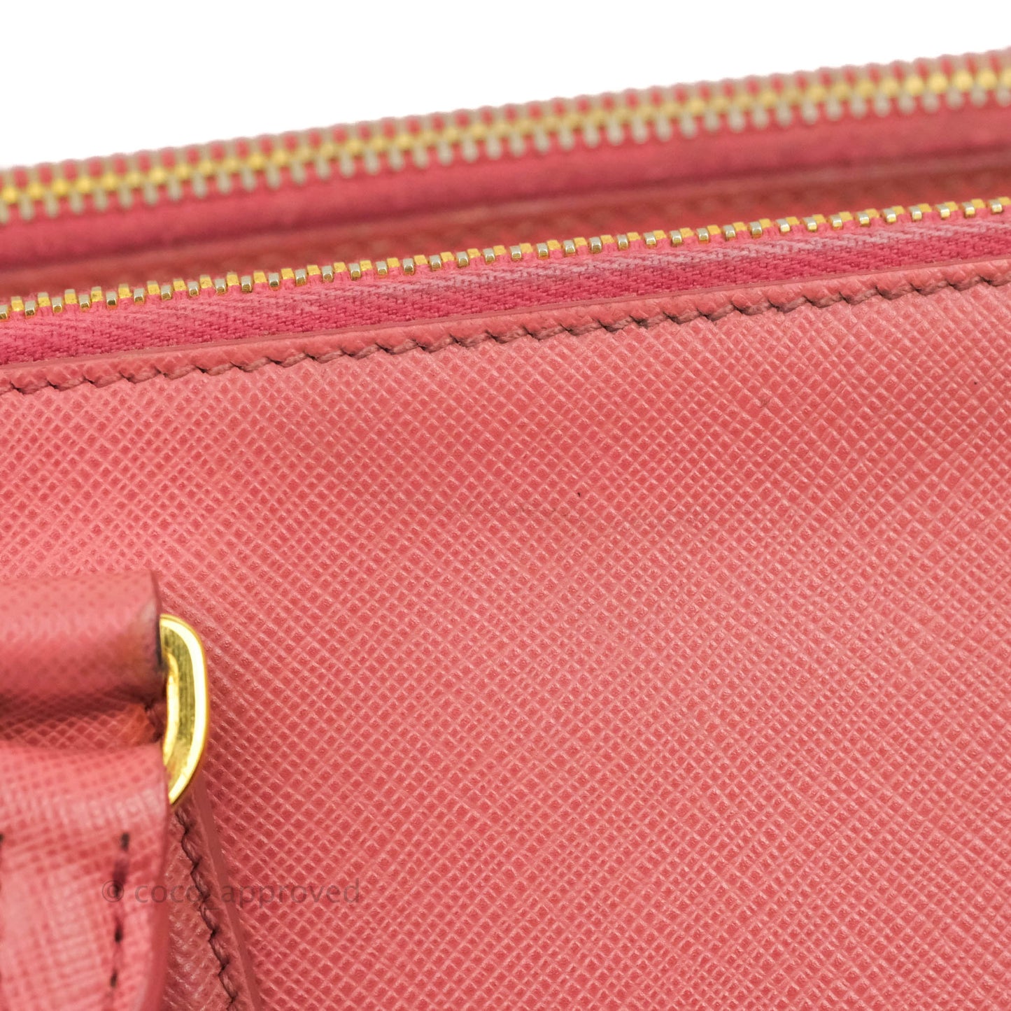 Prada Small Saffiano Lux Pink Tamaris Galleria Bag