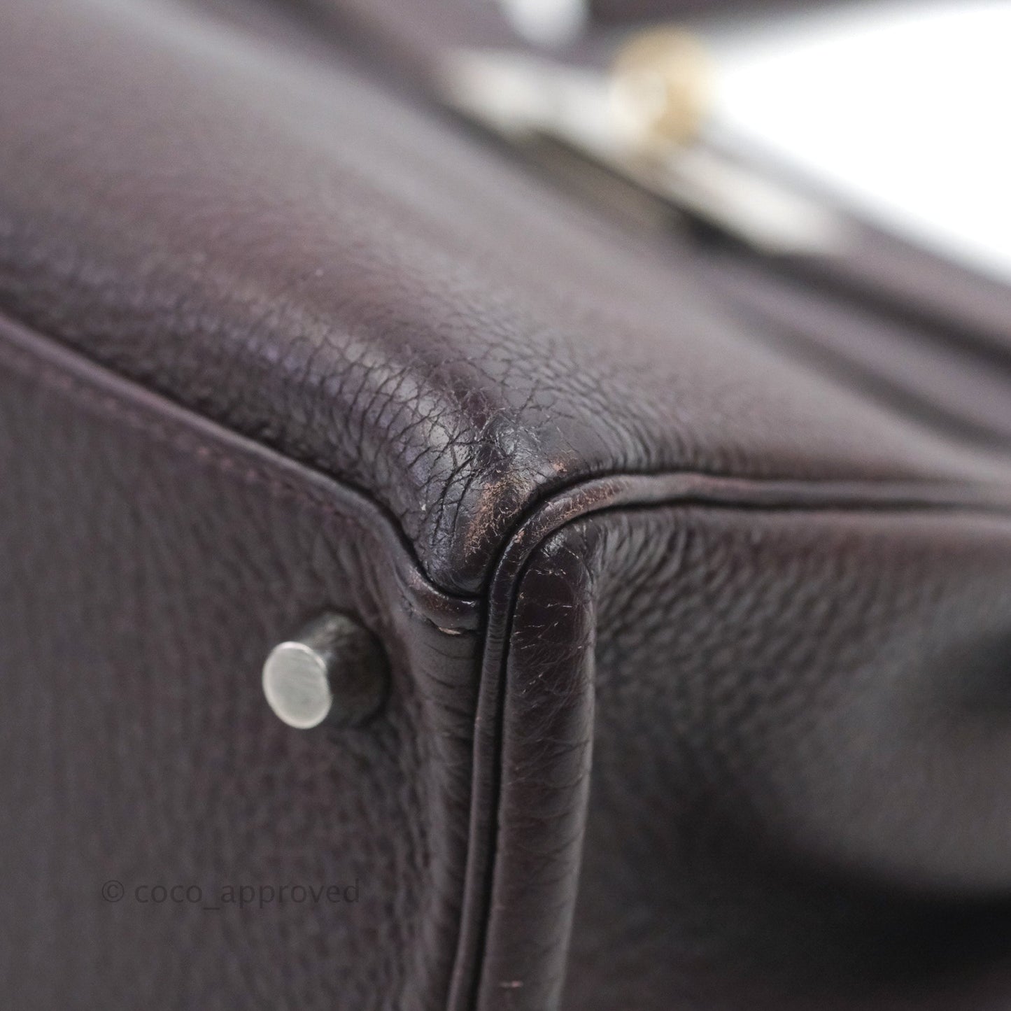 Hermès Retourne Kelly 28 Raisin TPM Palladium Hardware