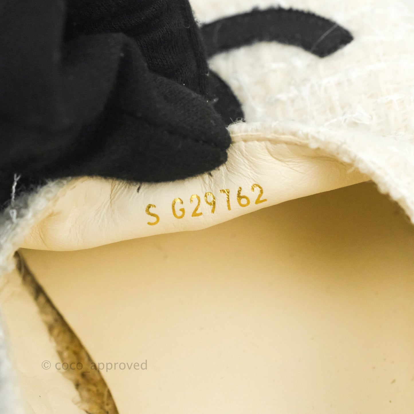 Chanel Espadrilles Tweed Black Beige 40