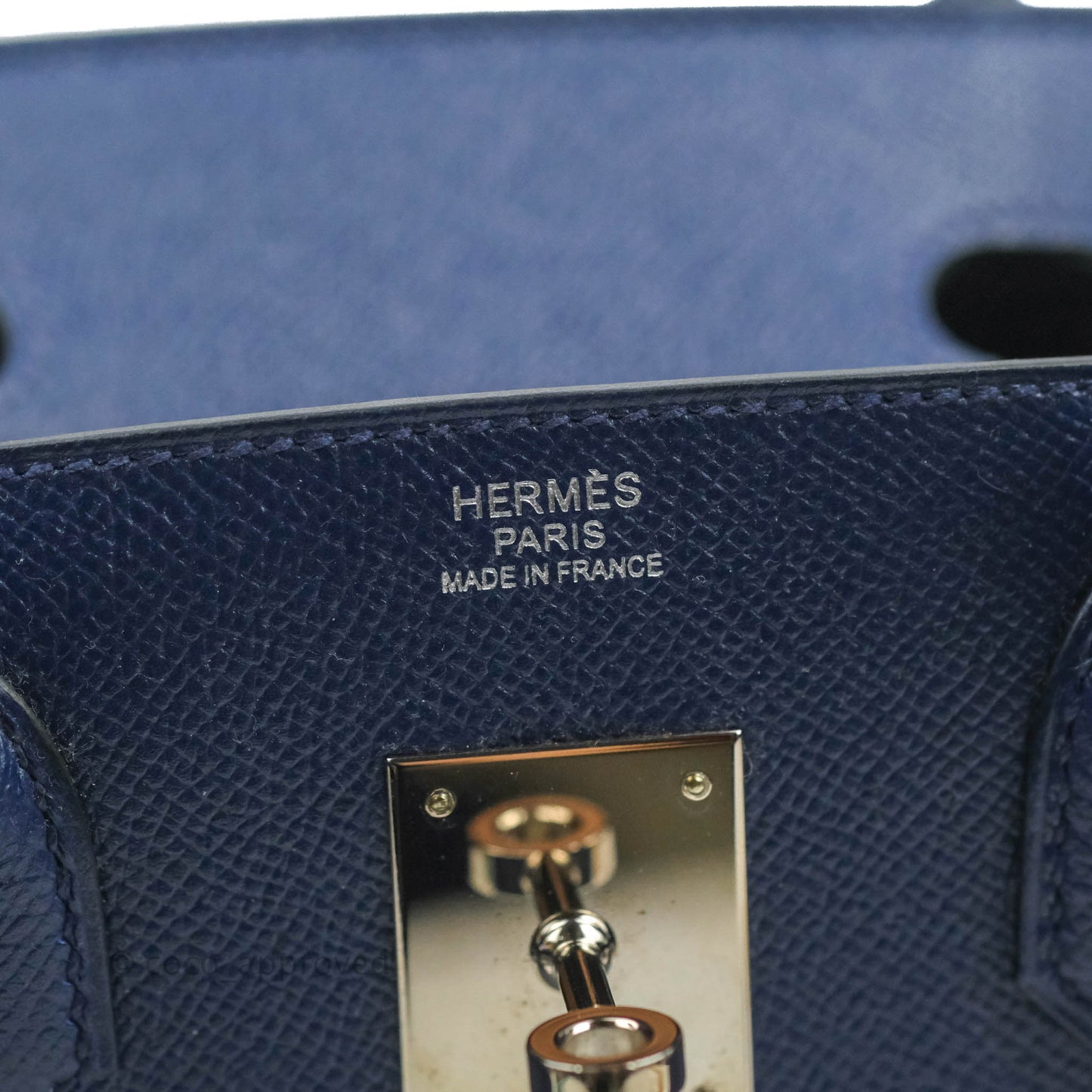 Hermès Birkin 30 Blue Sapphire Epsom Palladium Hardware