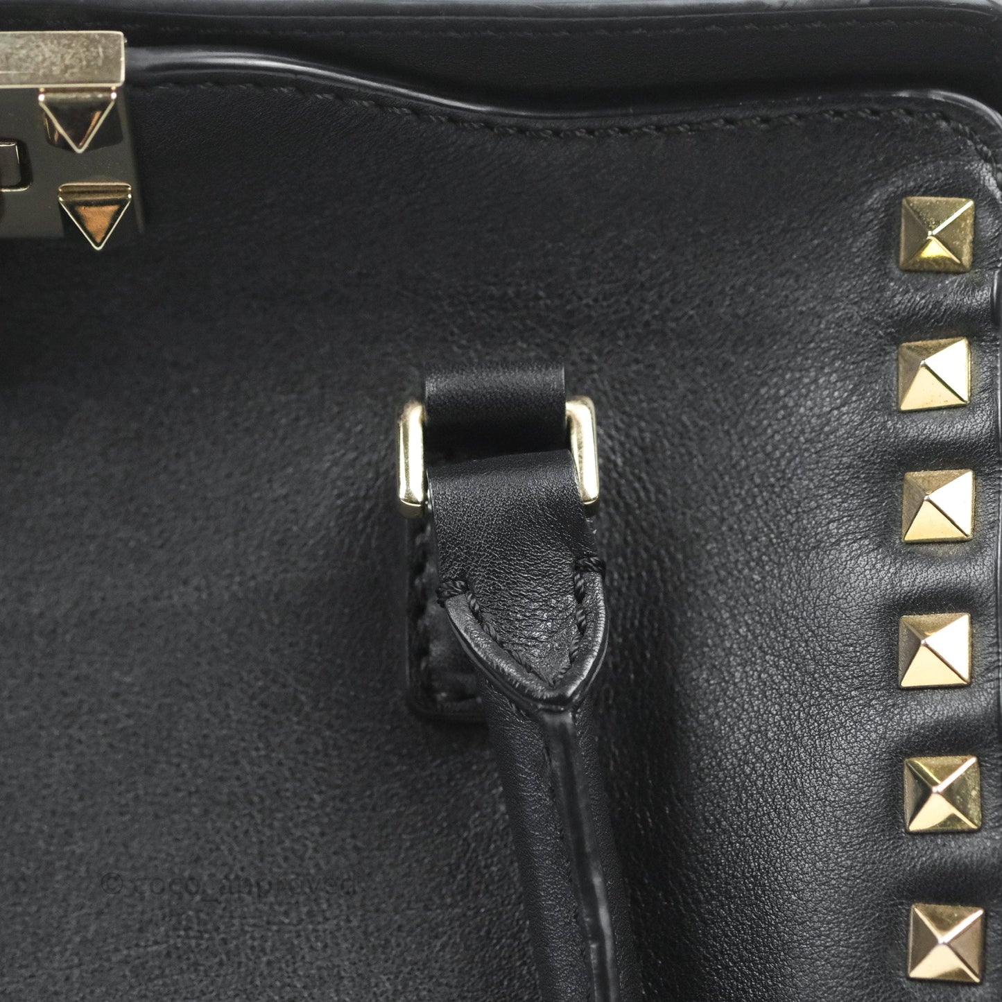 Valentino Garavani Small Rockstud Bag Black Calfskin