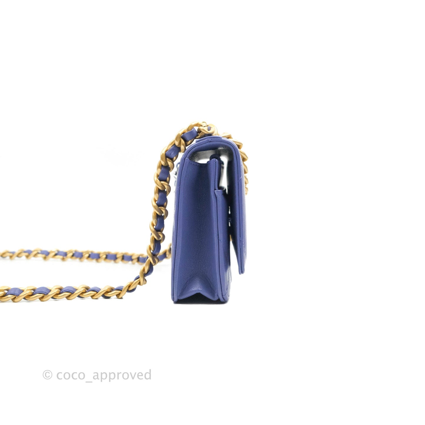 Chanel 19 Wallet on Chain WOC Very Peri Mixed Hardware