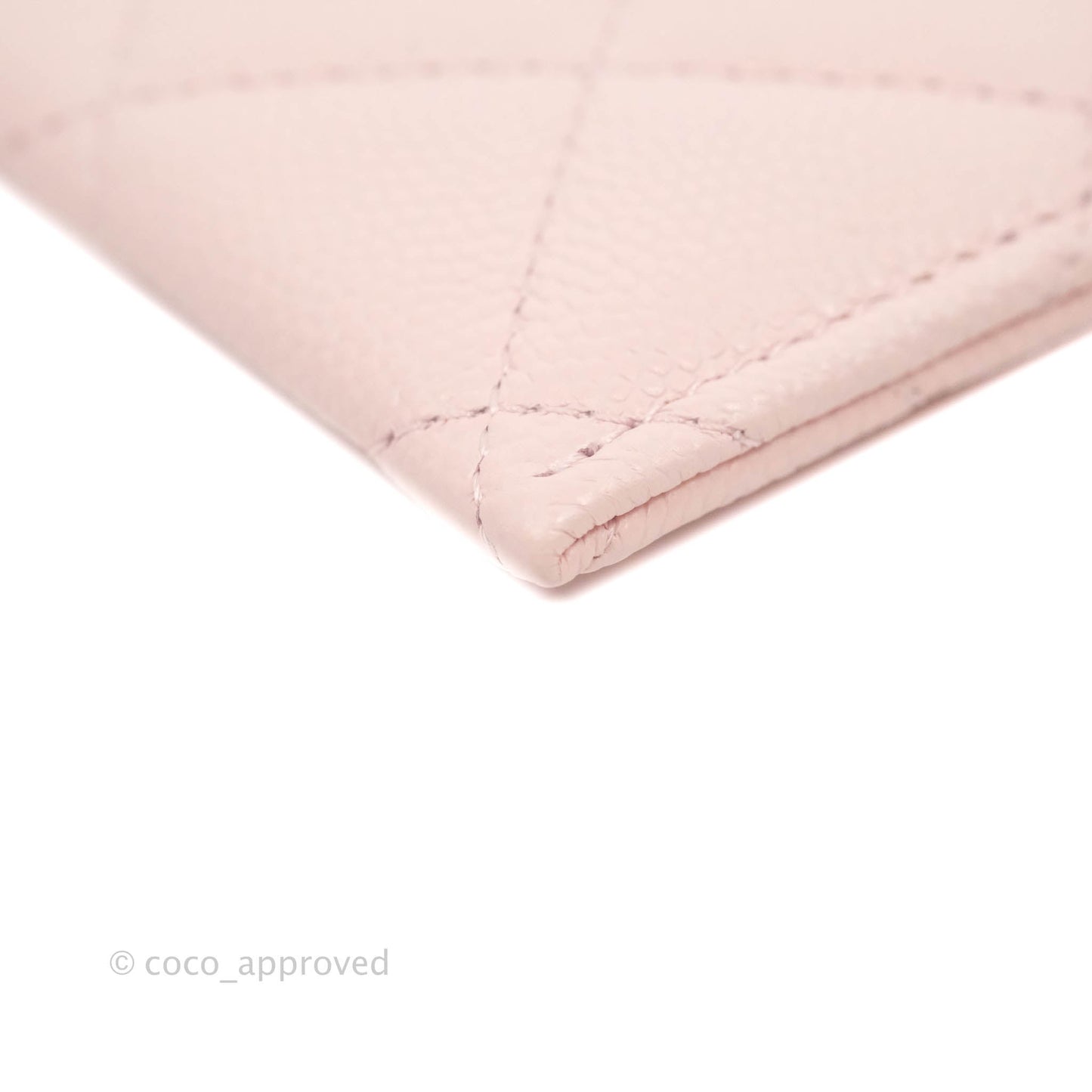 Chanel Classic Flat Card Holder Light Pink Caviar Gold Hardware