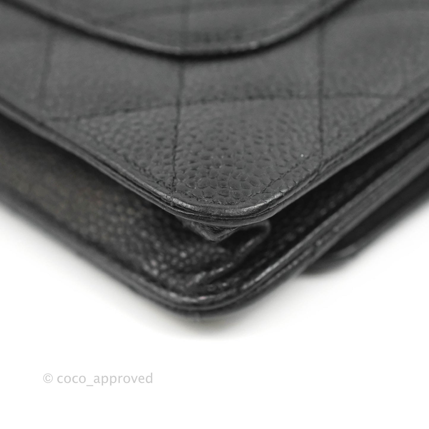 Chanel Quilted Classic WOC Black Caviar Gold Hardware