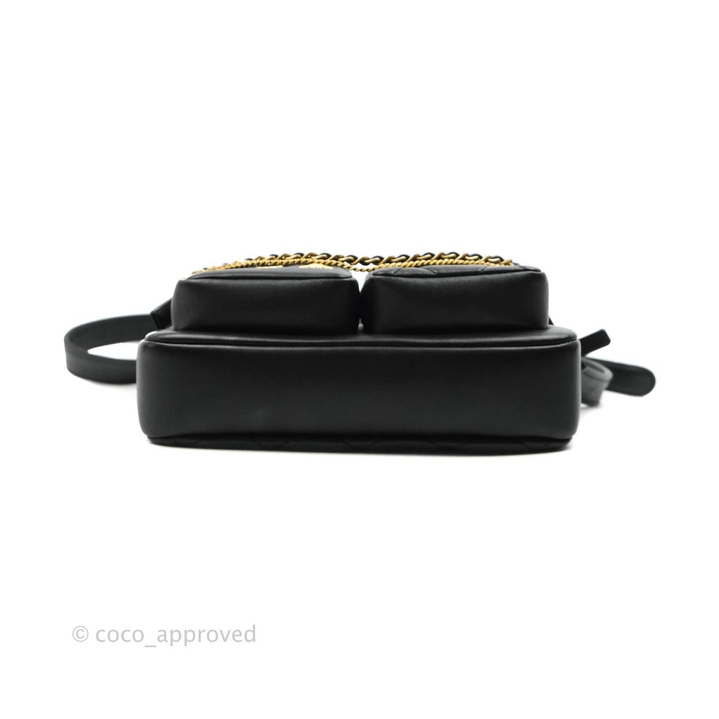Chanel Quilted Small Camera Case Black Calfskin