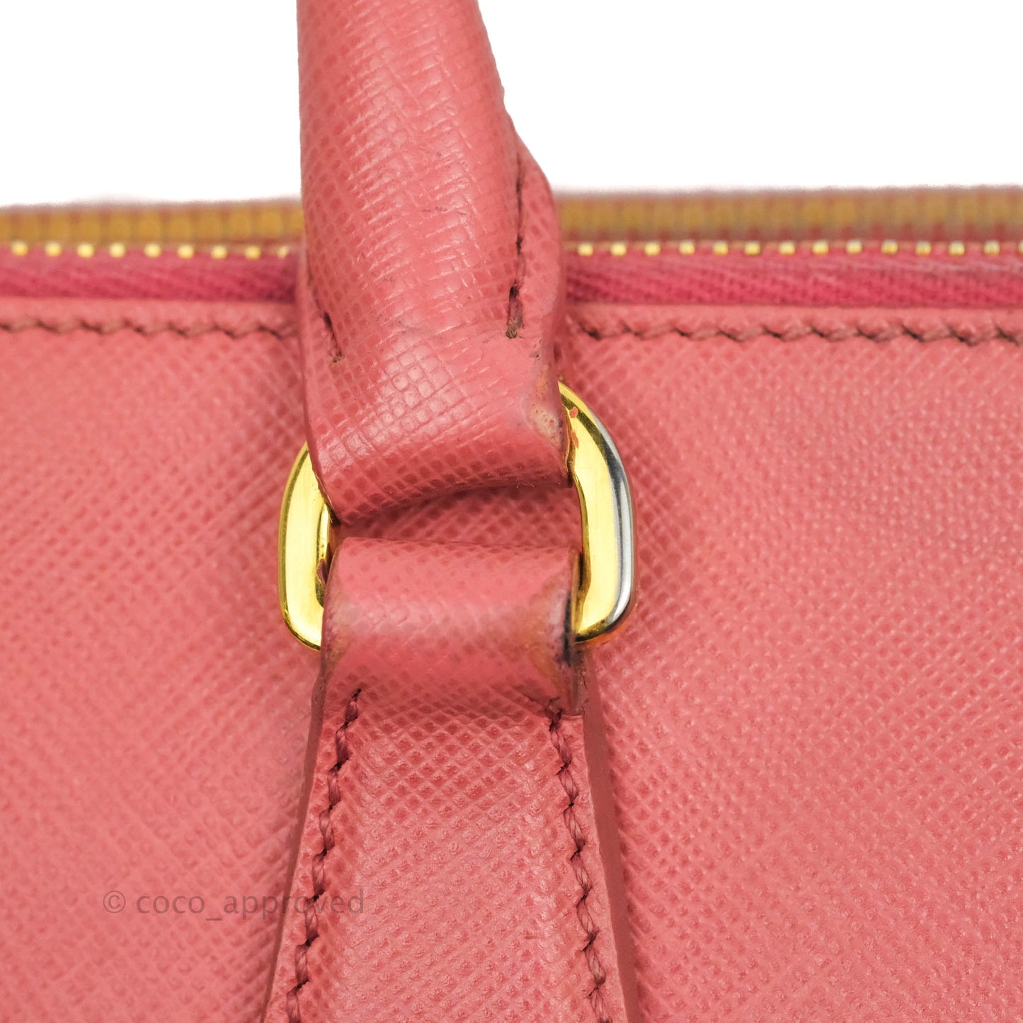 Prada Small Saffiano Lux Pink Tamaris Galleria Bag