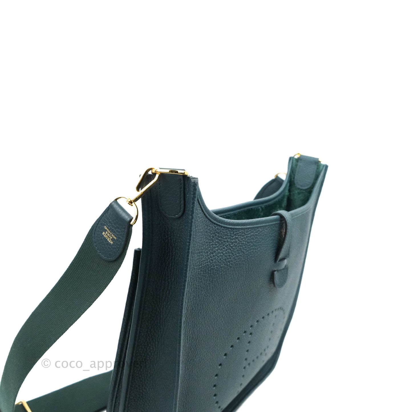 Hermès Evelyne 29 Taurillon Clemence Vert Cypress Gold Hardware