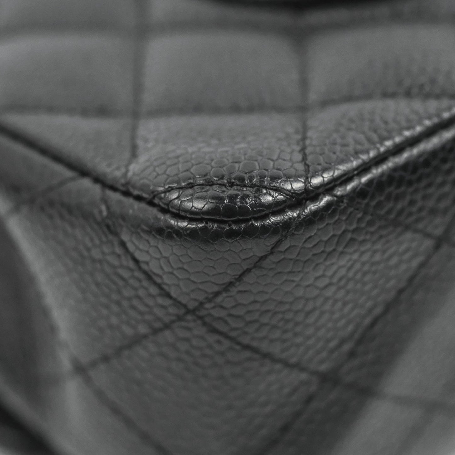 Chanel Classic Medium M/L Flap Black Caviar 24K Gold Hardware